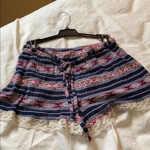 Aztec papaya shorts